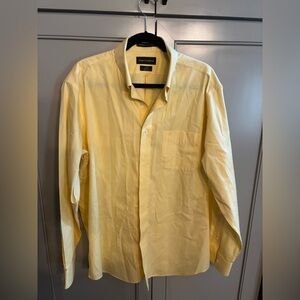 Paul Fredrick Men's Light Yellow Dress Shirt